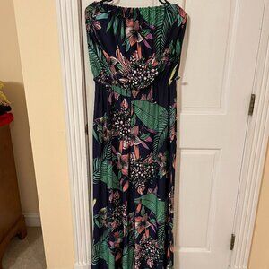 Strapless Tropical Romper